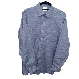 Brooks Brothers Milano Non- Iron Long Sleeve Plaid Dress Shirt Sz 16 1/2-35